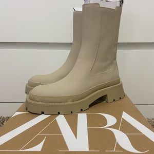 Zara Rubberized Ankle Boots